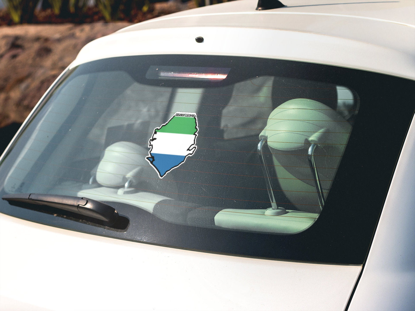 Sierra Leone Map Flag Sticker Decal