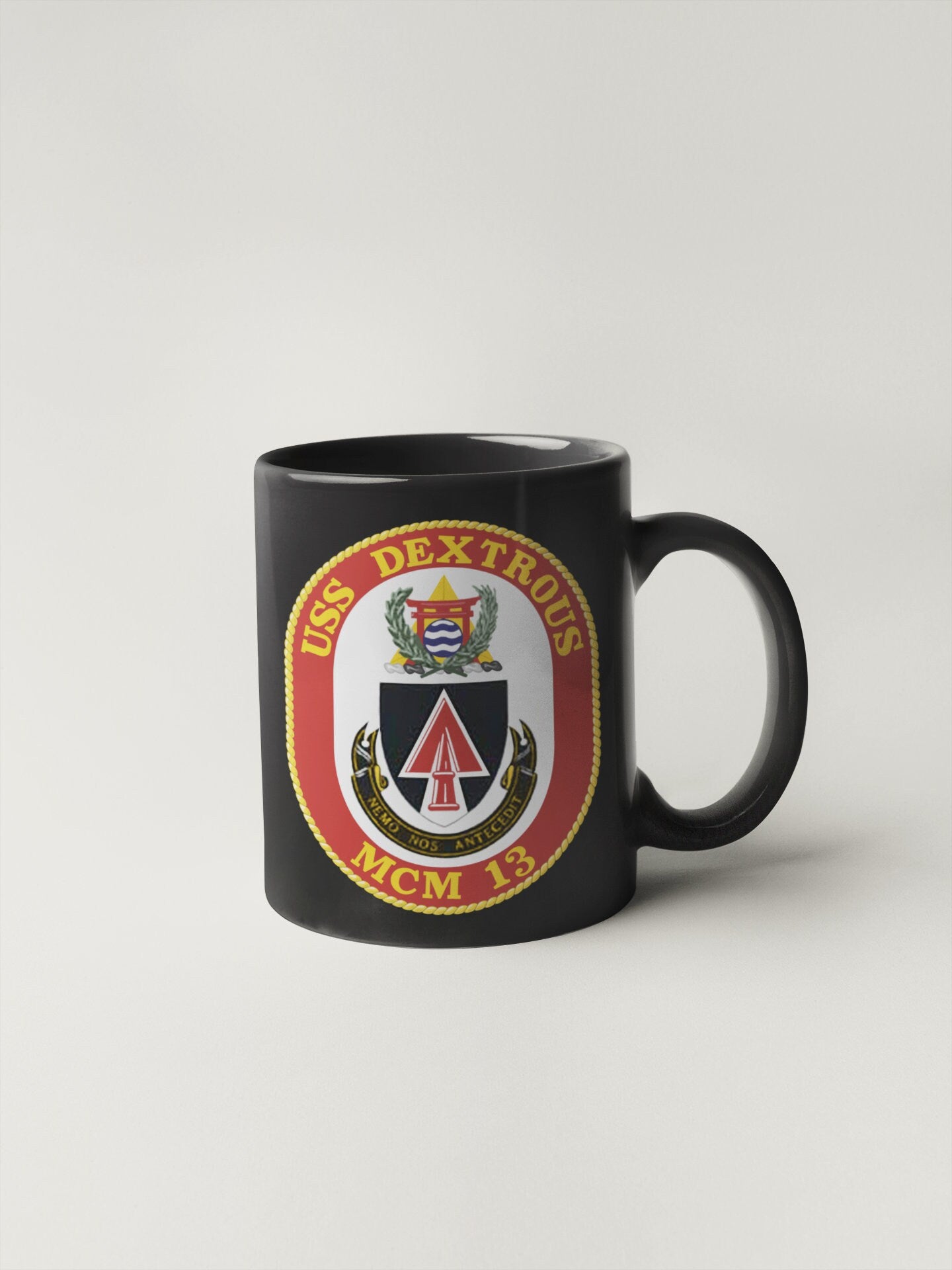 USS Dextrous MCM-13 Badge Sticker Decal Avenger Class Mine countermeasures ship Car Sticker Bumper Sticker for Car Emblem