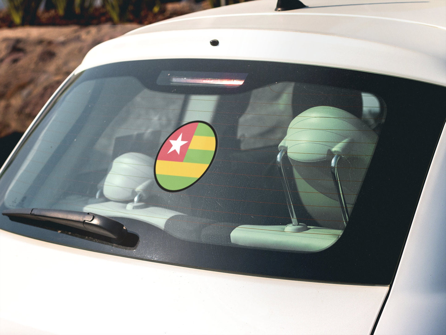 Togo Flag Circle Sticker Decal