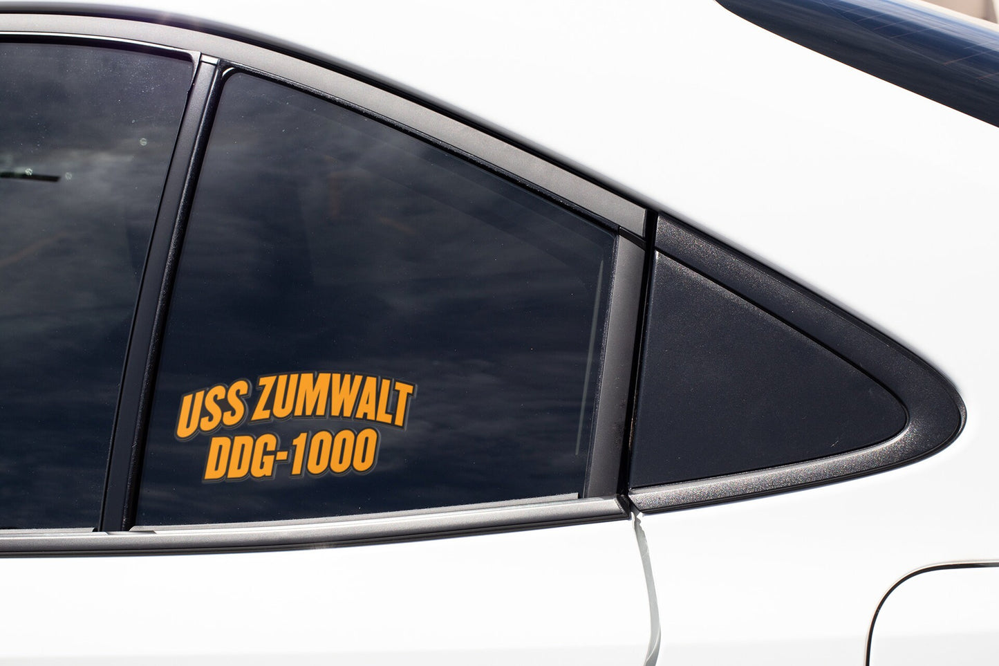 USS Zumwalt DDG-1000 Vinyl Sticker Decal
