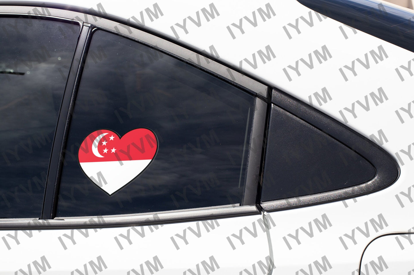 Singapore Flag Sticker Decal / Republic of Singapore / Majulah Singapura / Singaporean /