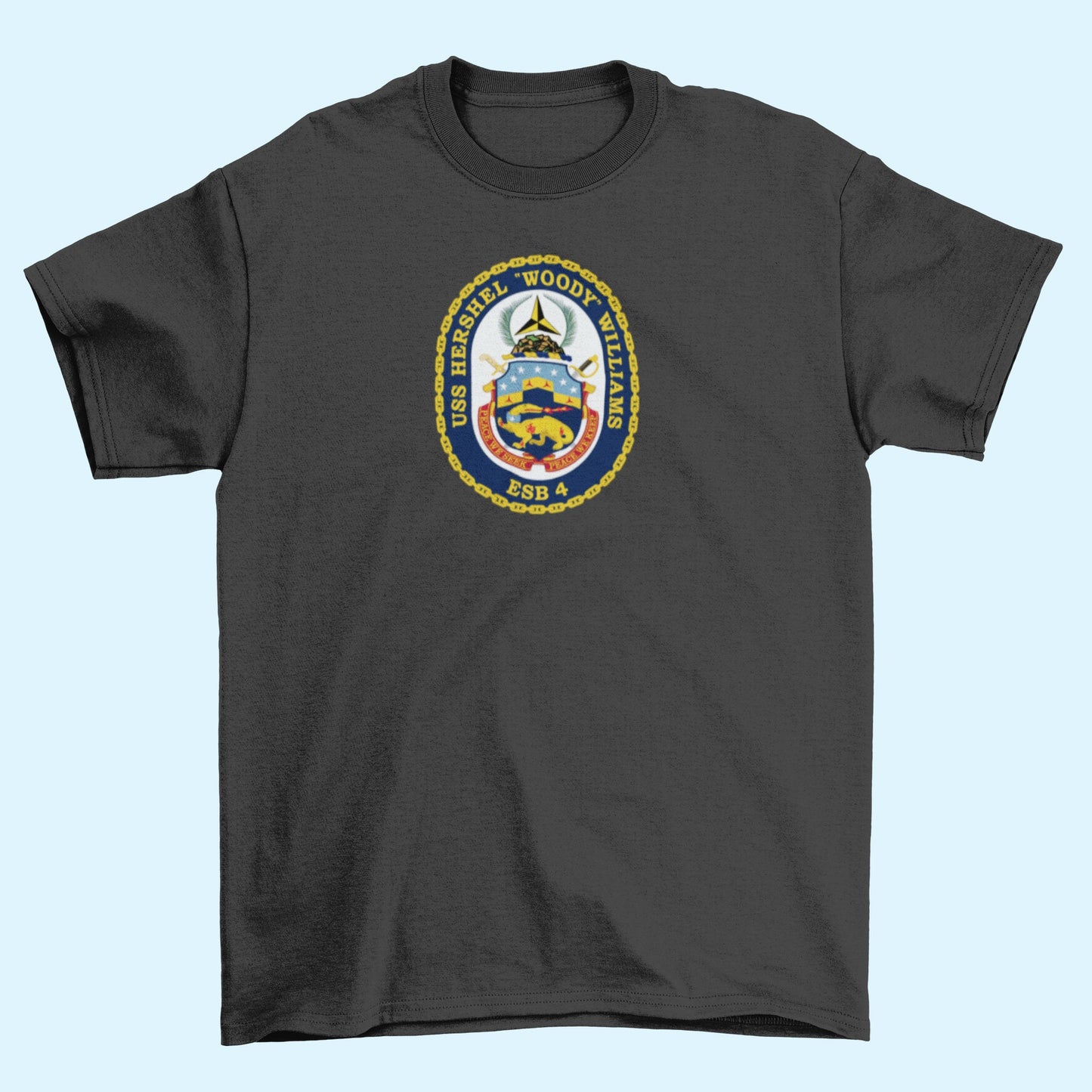 USS Hershel "Woody" Williams ESB-4 Badge Iron On Heat Transfer Vinyl HTV Lewis B. Puller Class Expeditionary