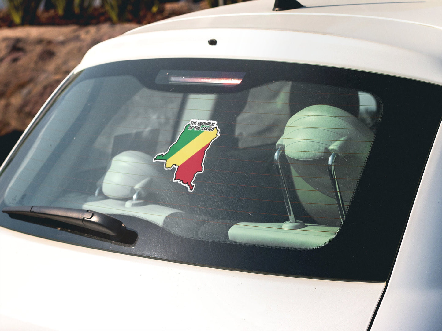 the Republic of the Congo Map Flag Sticker Decal