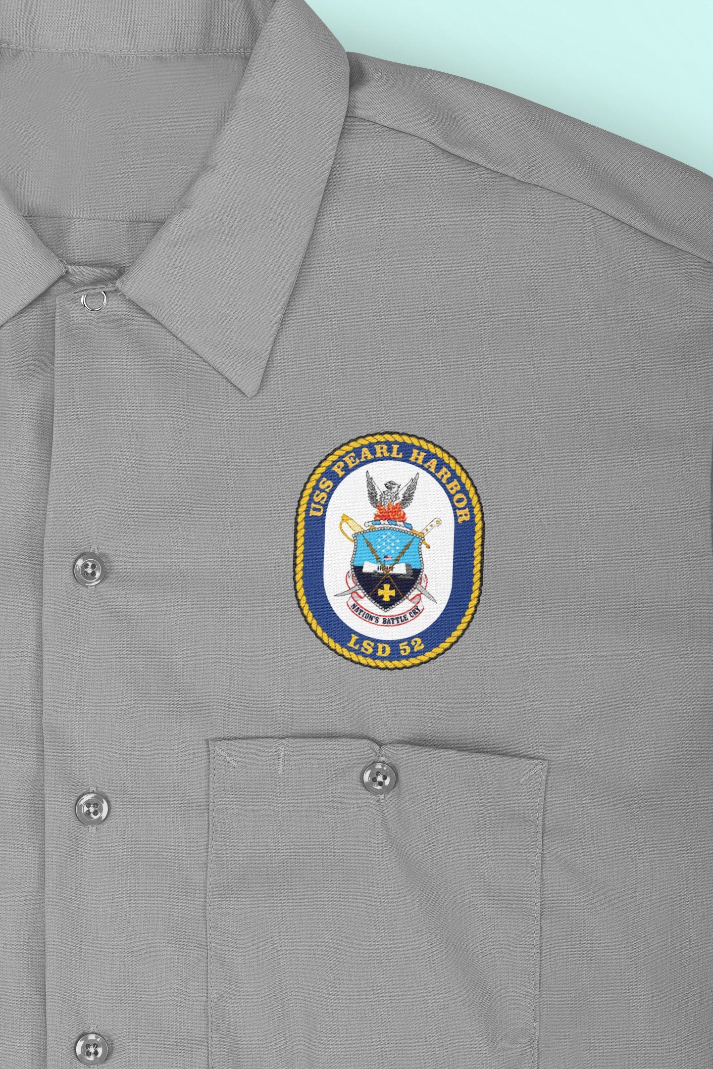 USS Pearl Harbor LSD-52 Badge Iron On Heat Transfer Vinyl HTV Whidbey Island Class Dock Landing Ship
