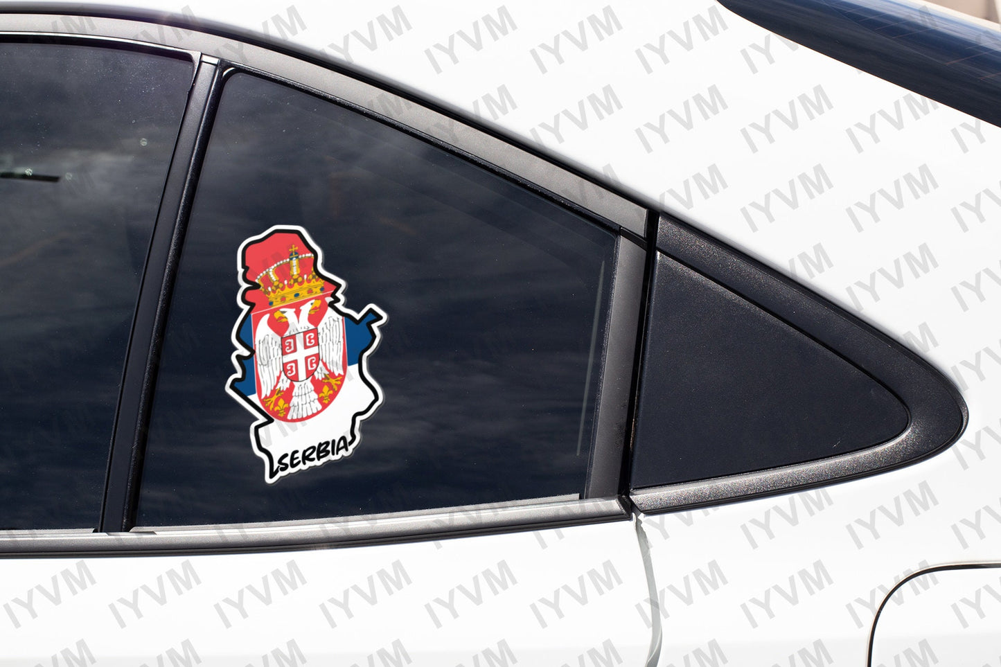Serbia Map Flag Sticker Decal / Republic of Serbia / Република Србија / Belgrade / Serbian /