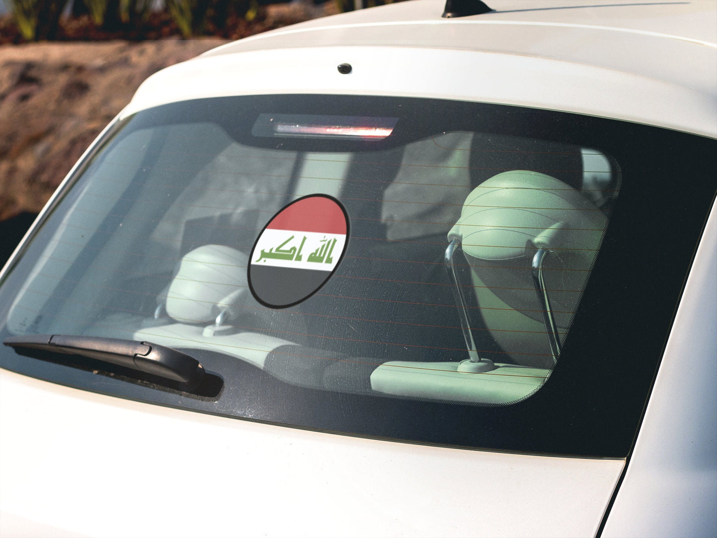 Iraq Flag Circle Sticker Decal