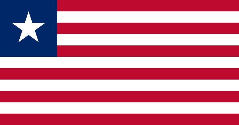 Liberia Flag Iron On Heat Transfer Vinyl HTV / Republic of Liberia / Monrovia / Liberian