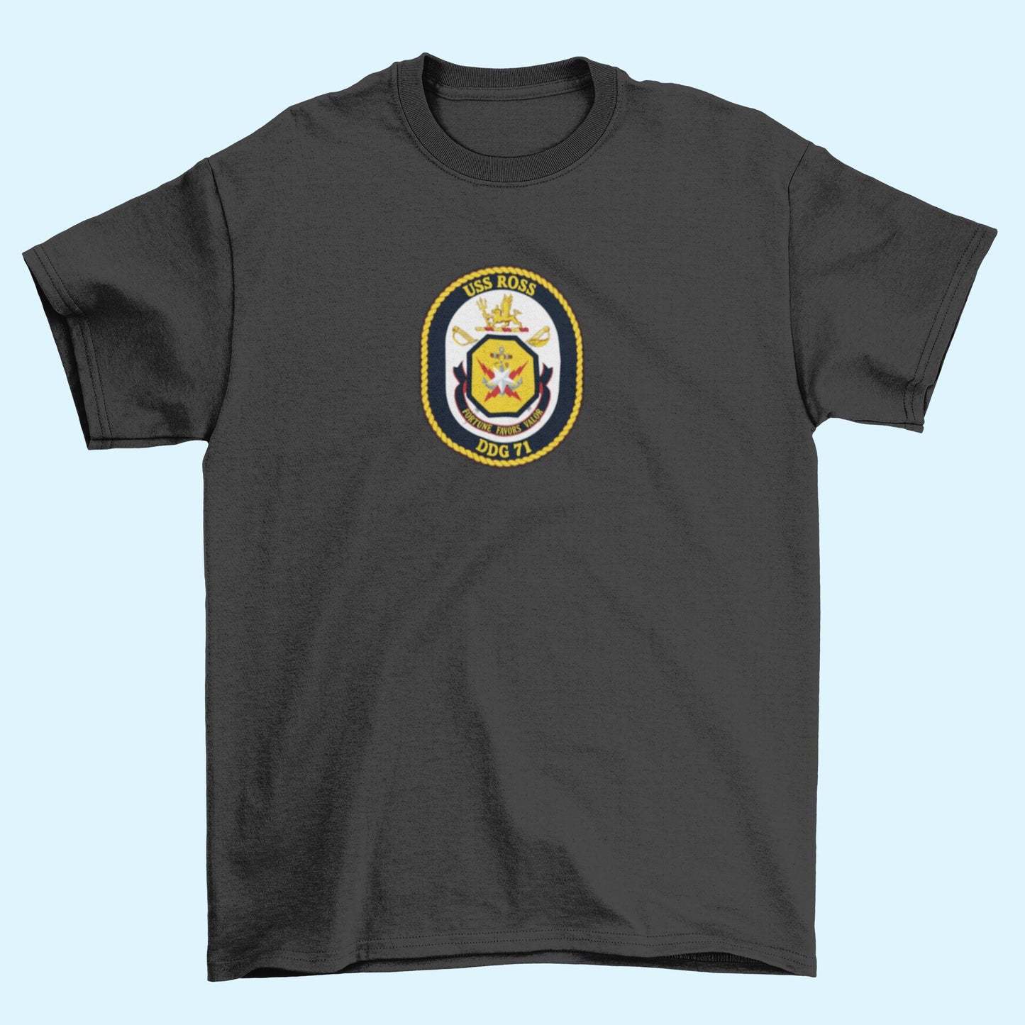 USS Ross DDG-71 Badge Iron On Heat Transfer Vinyl HTV Arleigh Burke Class Destroyer