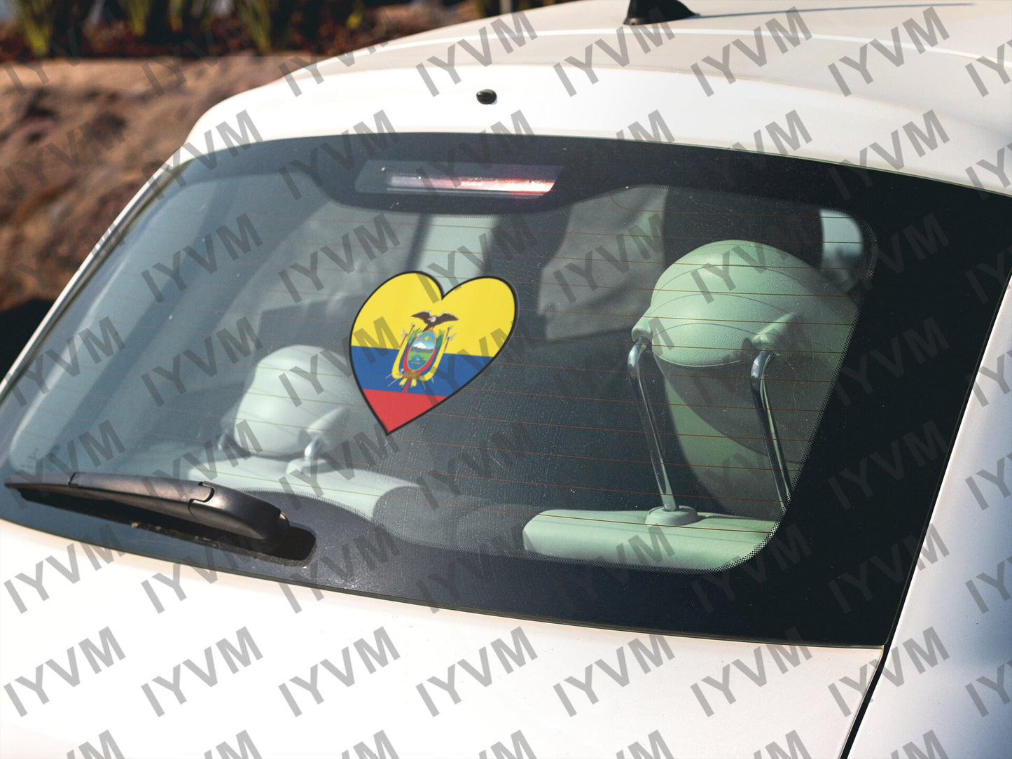 Ecuador Flag Heart Sticker Decal / Republic of Ecuador / Dios, patria y libertad / Quito / Ecuadorian