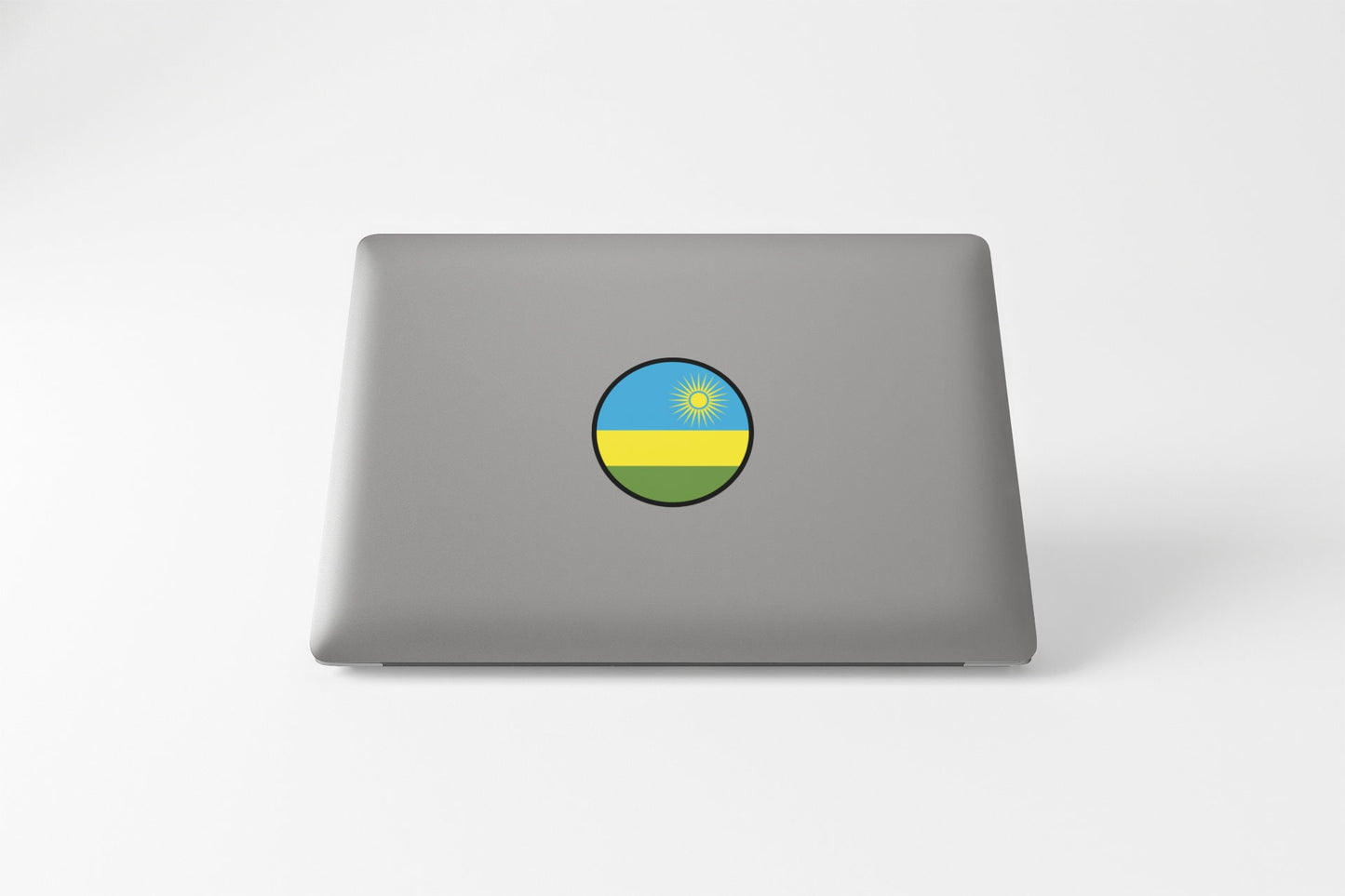 Rwanda Flag Circle Sticker Decal