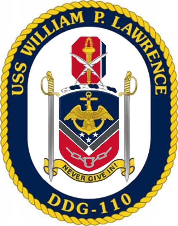 USS William P. Lawrence DDG-110 Badge Iron On Heat Transfer Vinyl HTV Arleigh Burke Class Destroyer
