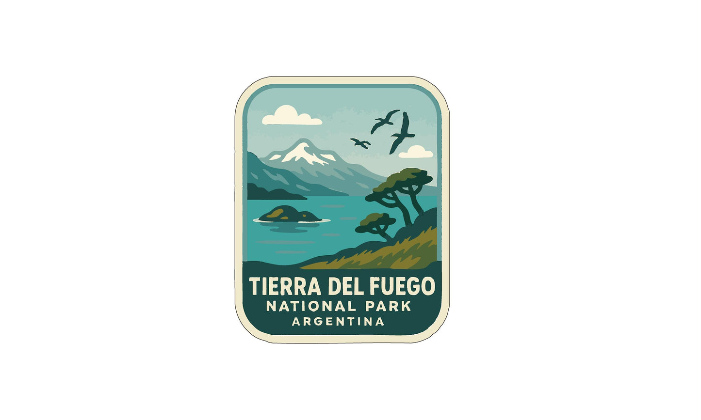 a logo for Tierra del Fuego National Park in Argentina.