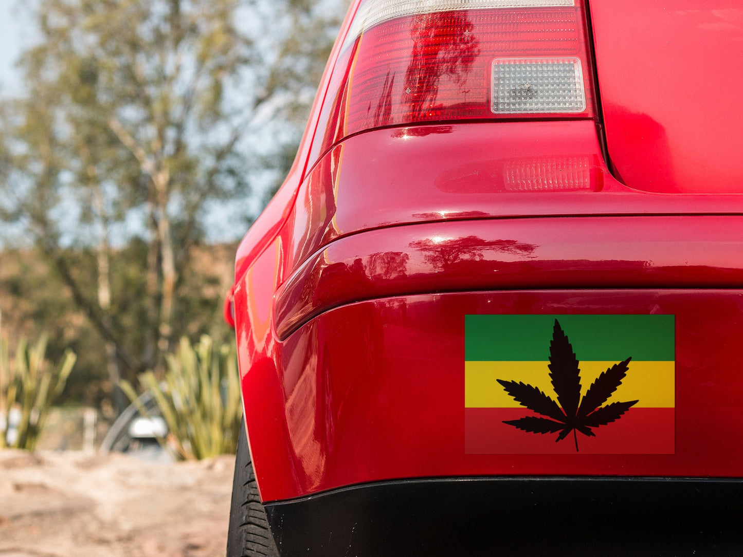 Rasta Mota Leaf Flag Sticker Decal Rastafari Rastafarianism Jamaica Rastafarian Reggae Caribbean Cannabis Pot Legalization Marijuana Weed