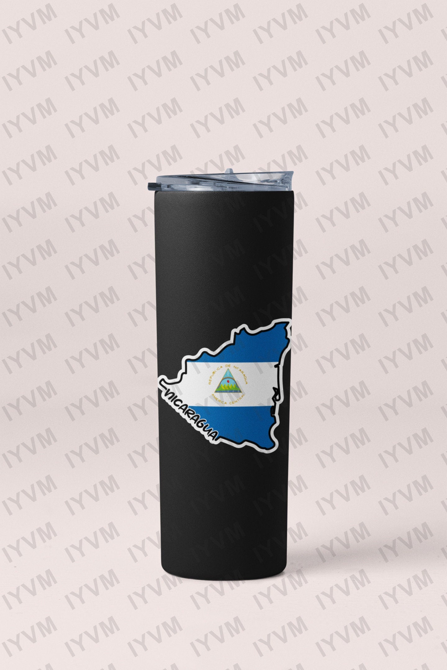 Nicaragua Map Flag Sticker Decal / Republic of Nicaragua / República de Nicaragua / En Dios confiamos / Managua /