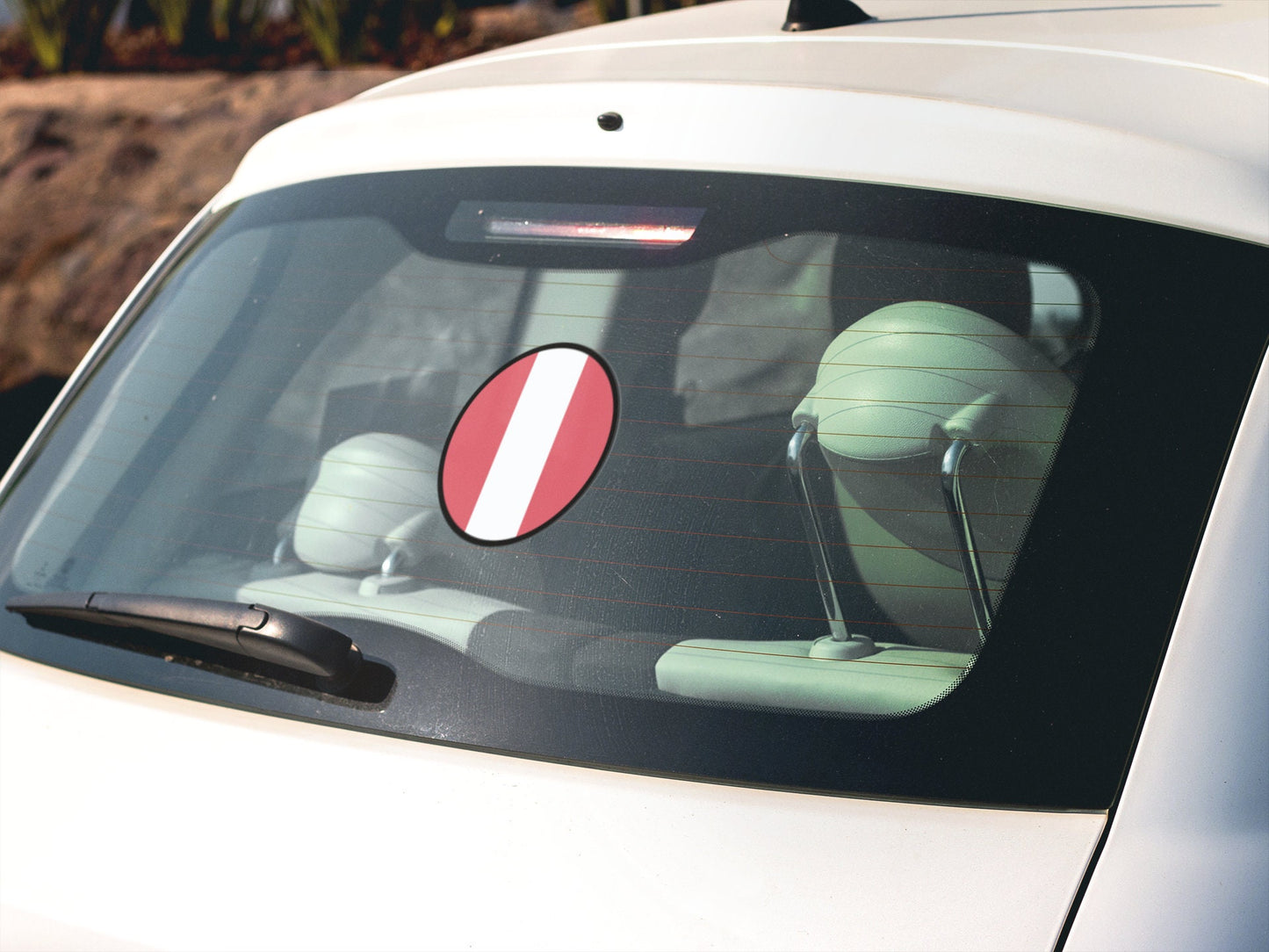 Peru Flag Circle Sticker Decal