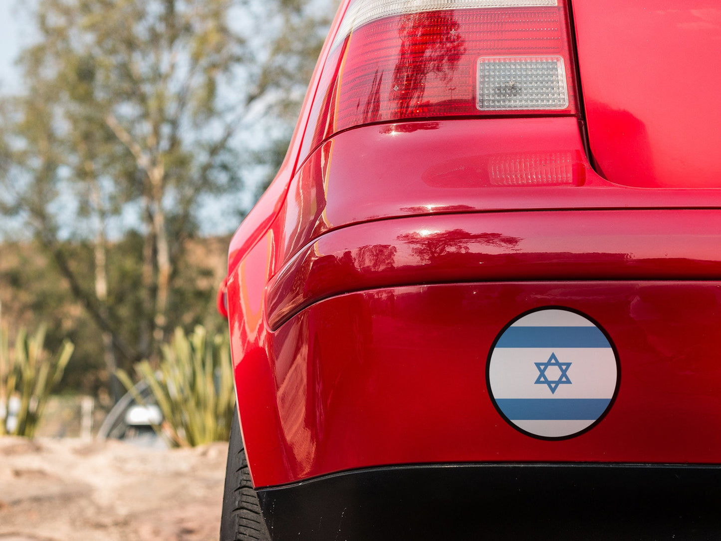 Israel Flag Circle Sticker Decal