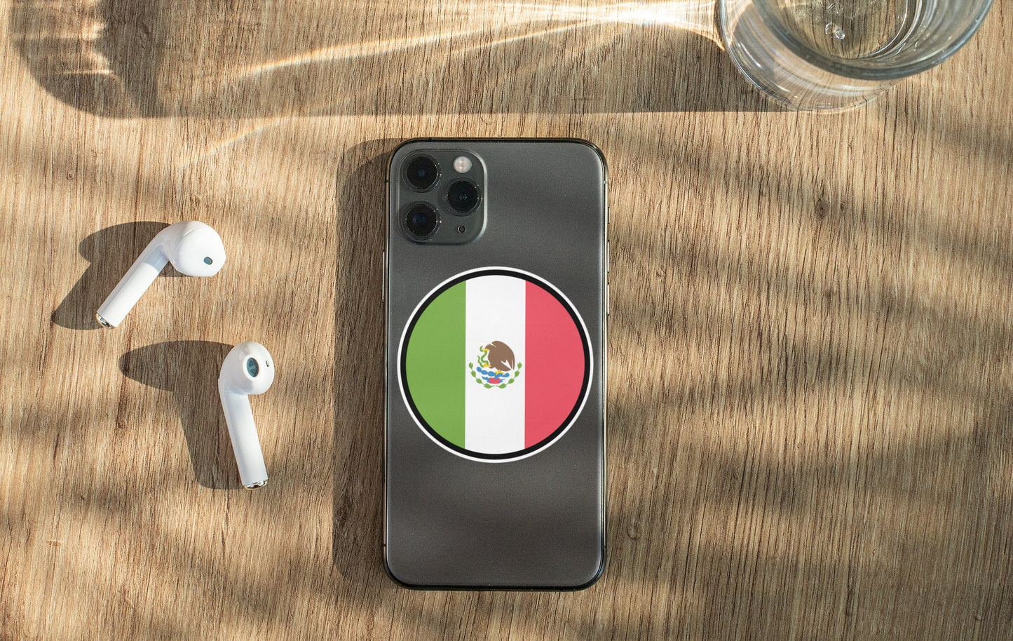 Mexico Flag Circle Sticker Decal