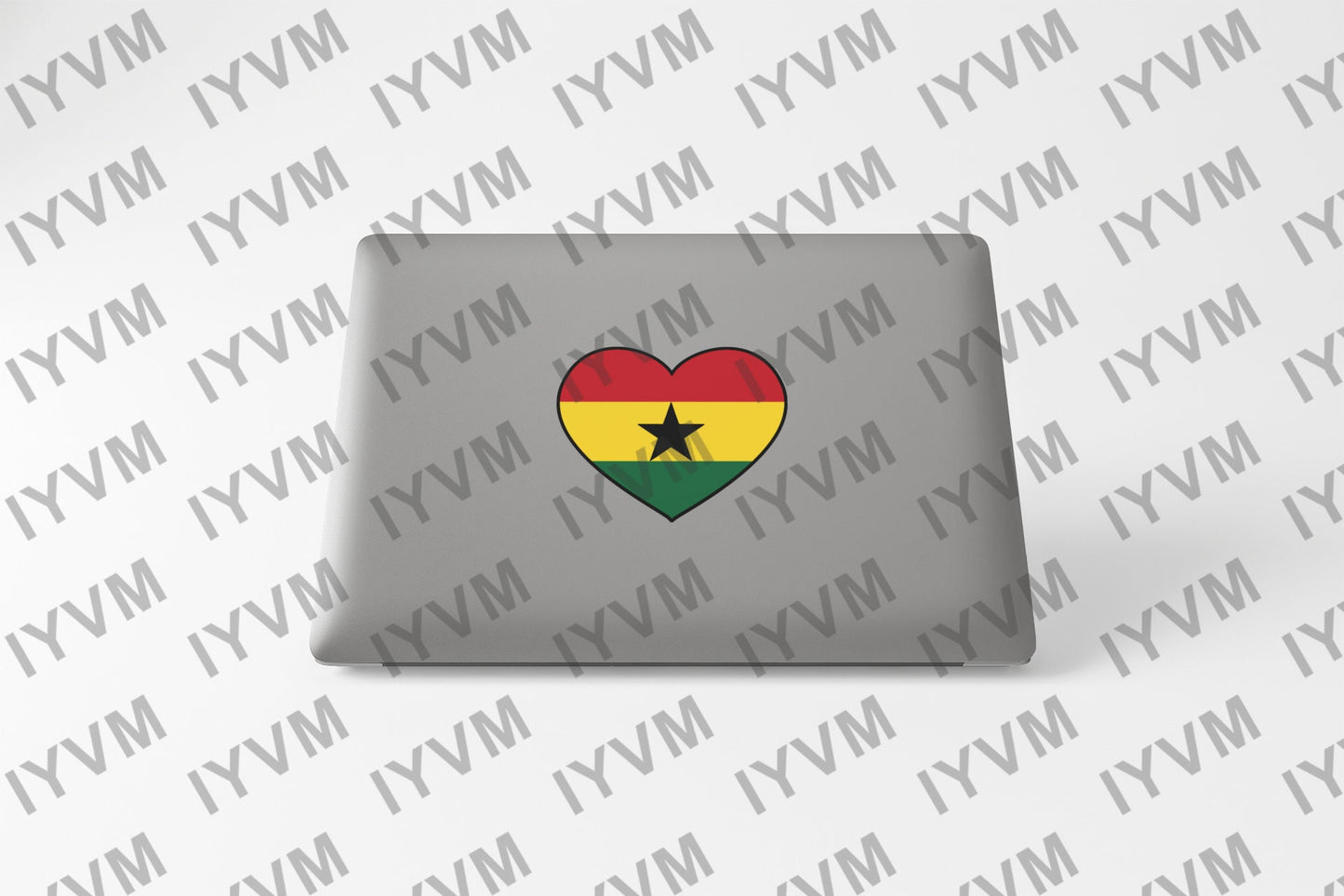 Ghana Flag Heart Sticker Decal / Republic of Ghana / Freedom and Justice / Accra / Ghanaian