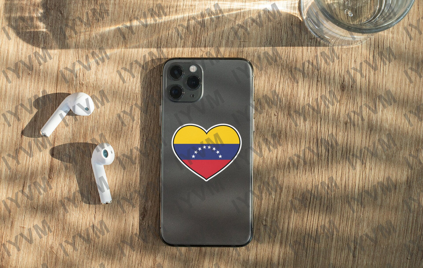 Venezuela Flag Heart Sticker Decal / Bolivarian Republic of Venezuela / República Bolivariana de Venezuela / Caracas / Venezuelan
