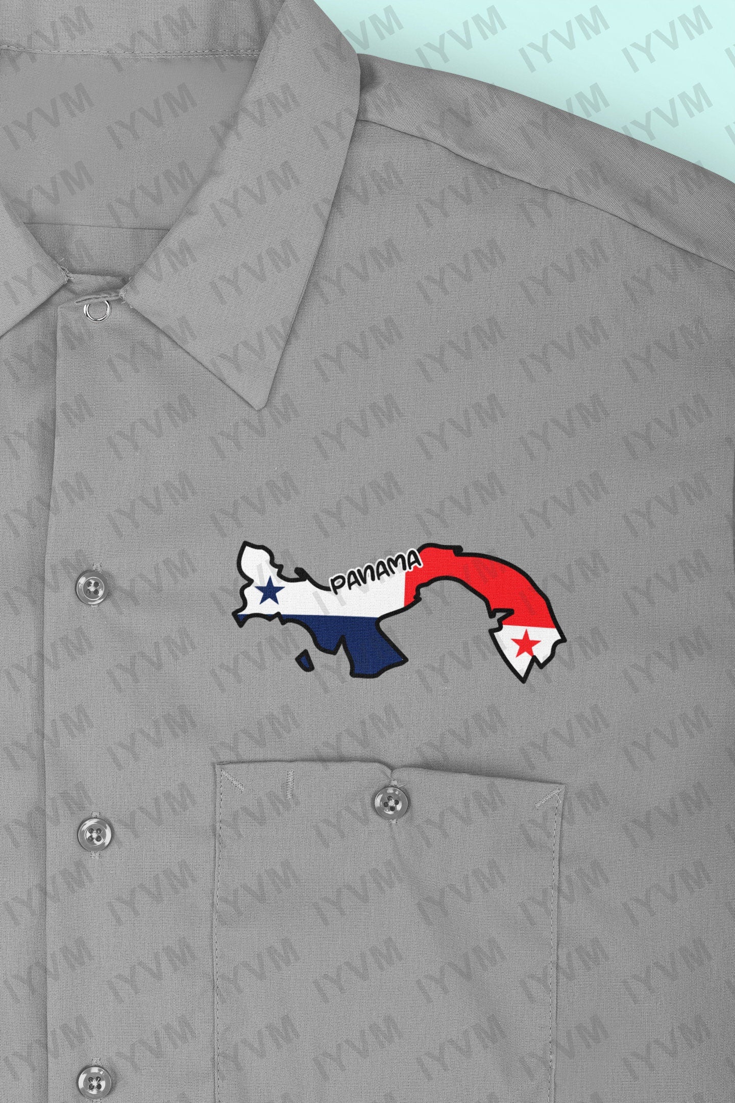 Panama Map Iron On Heat Transfer Vinyl HTV / Republic of Panama / Pro Mundi Beneficio / Panama City / Panamanian