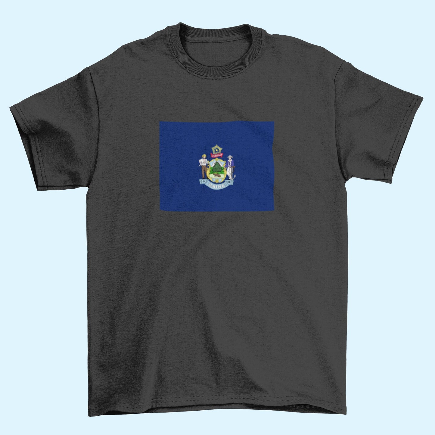 State of Maine Flag Iron On Heat Transfer Vinyl HTV  Maine State  Augusta  The Pine Tree State
