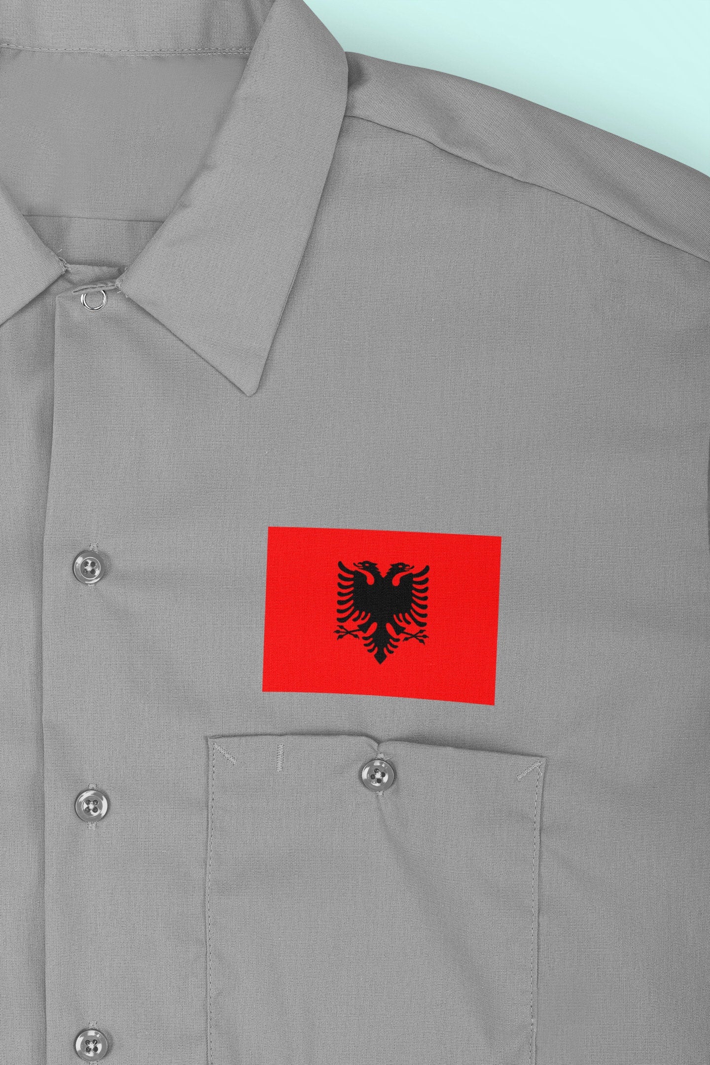 Albania Flag Iron On Heat Transfer Vinyl HTV / Tirana / Ti Shqipëri, më jep nder, më jep emrin Shqipëtar / Albanian