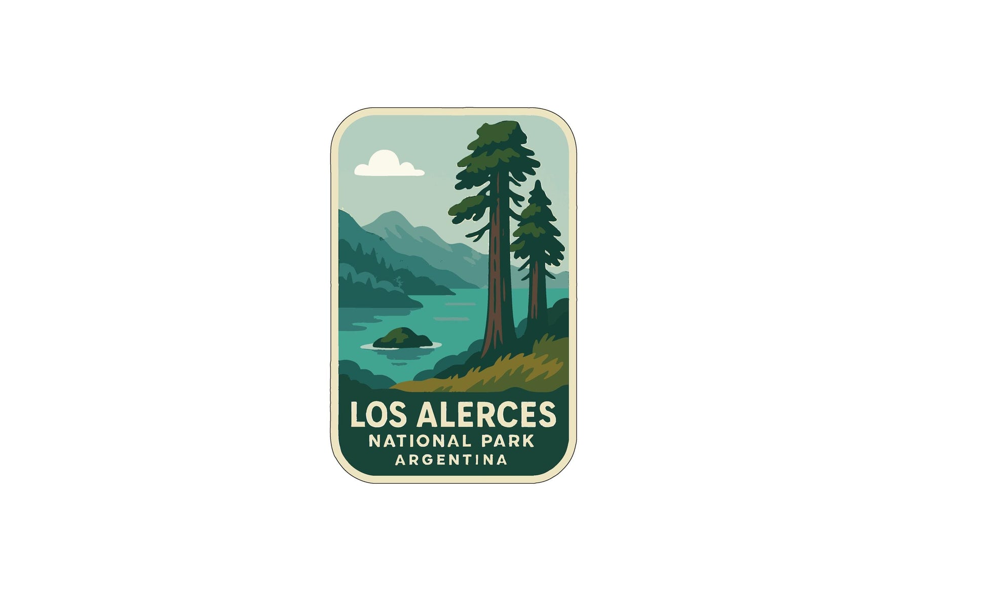 a logo for the Los Alerces National Park in Argentina.