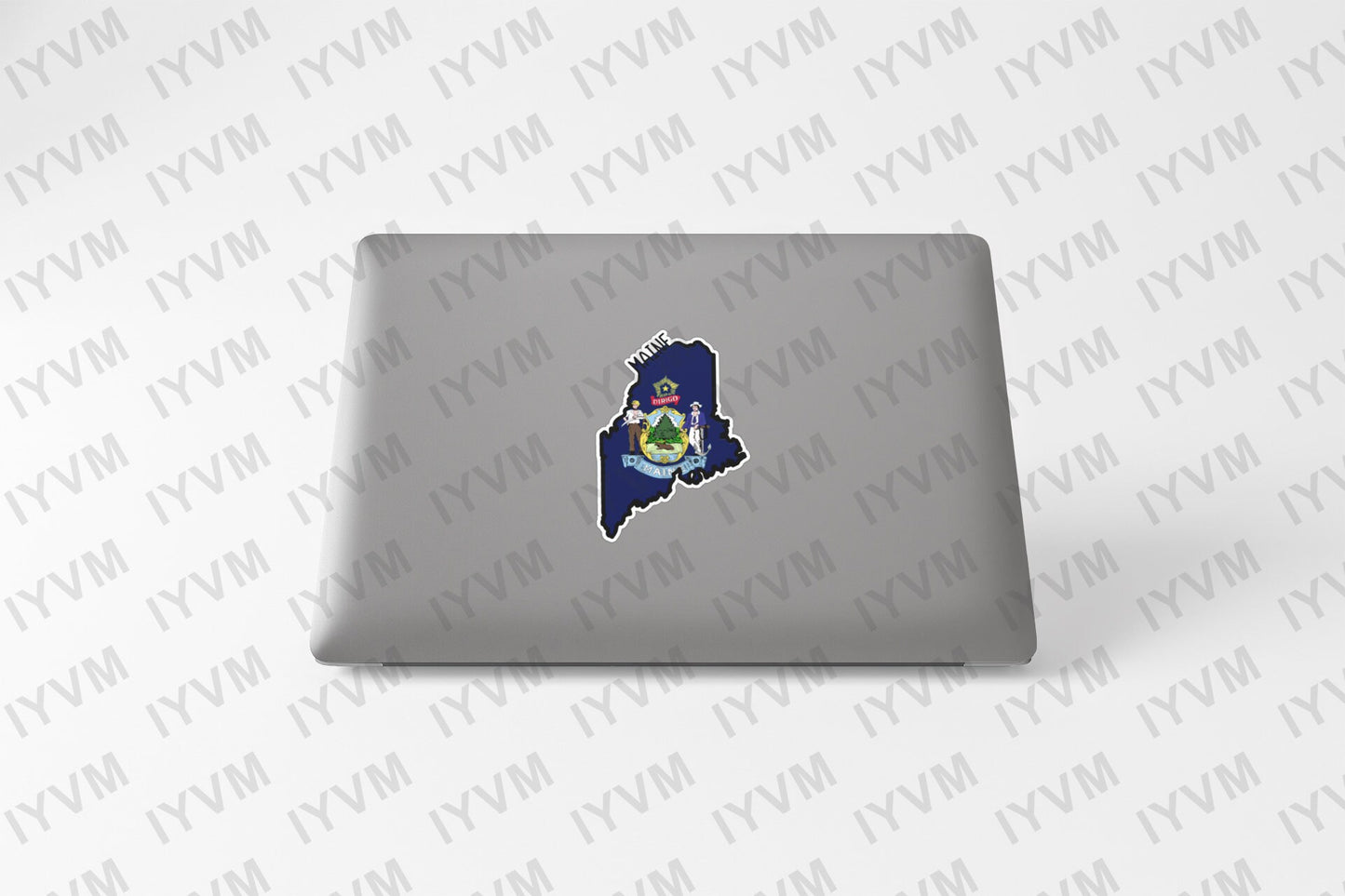 State of Maine Map Flag Sticker Decal  USA Maine State  Augusta  The Pine Tree State