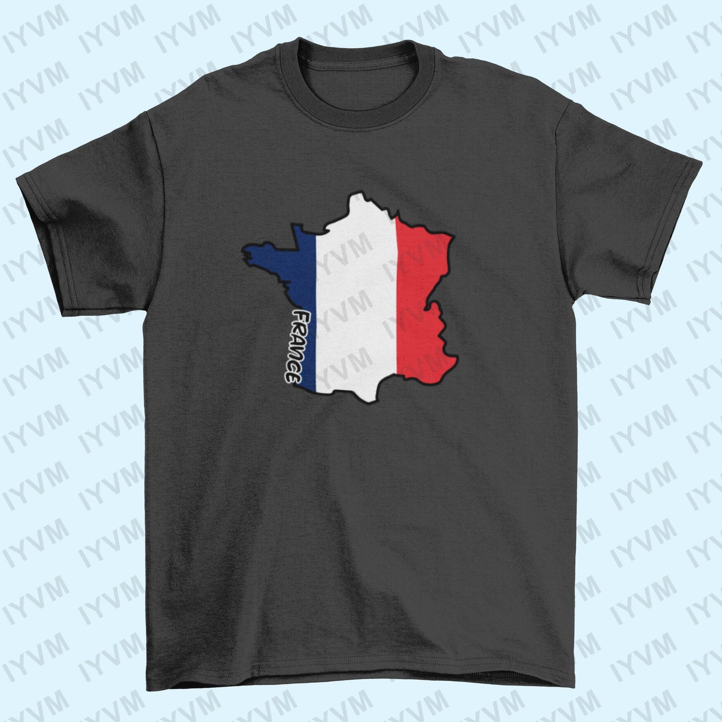 France Map Iron On Heat Transfer Vinyl HTV / French Republic / Paris / French / Liberté, égalité, fraternité