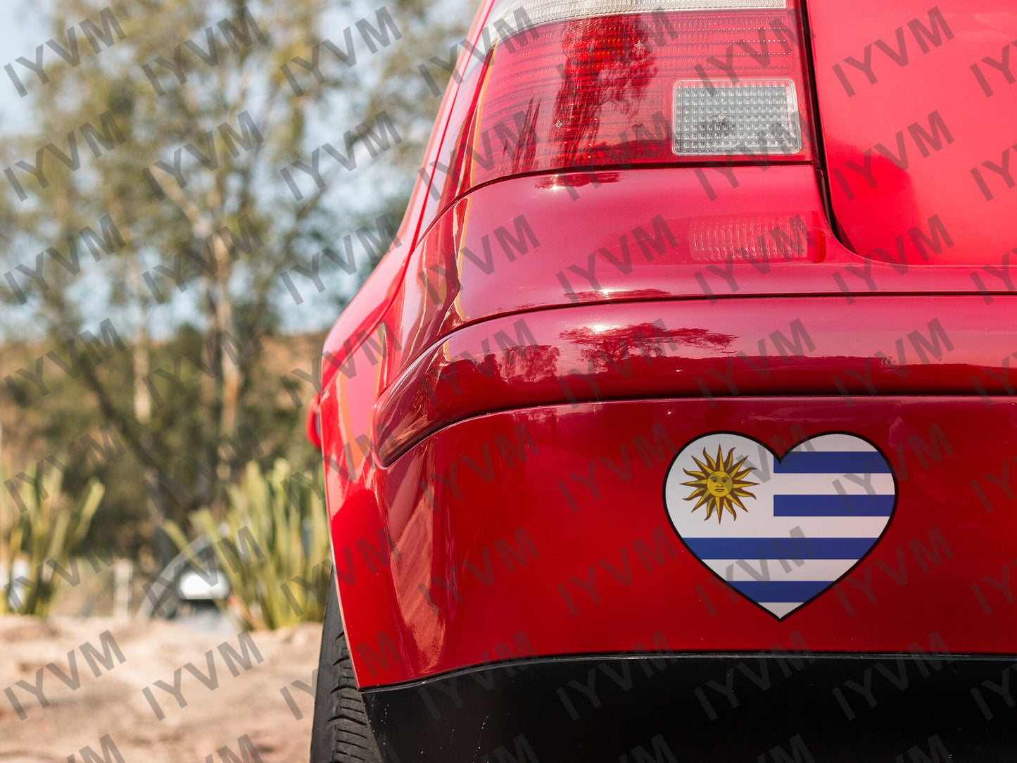 Uruguay Flag Heart Sticker Decal / Oriental Republic of the Uruguay / Libertad o Muerte / Montevideo / Uruguayan / Portuguese