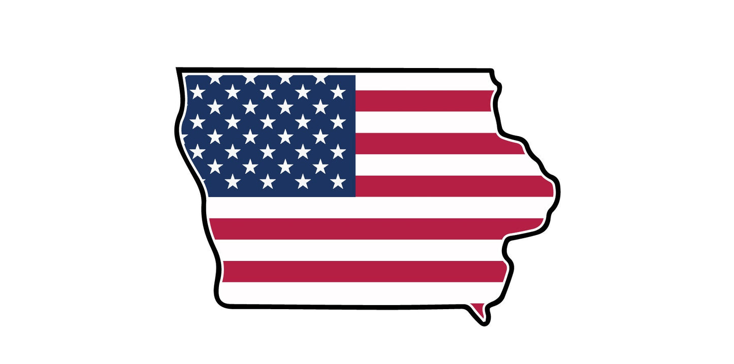 a map of the state of wisconsin with the american flag