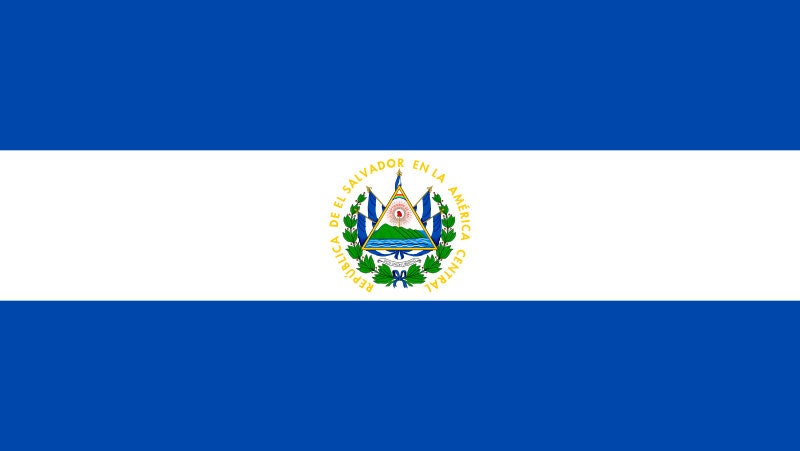 El Salvador Flag Iron On Heat Transfer Vinyl HTV / Republic of El Salvador / Dios, Unión, Libertad / San Salvador / Salvadoran Salvadorian