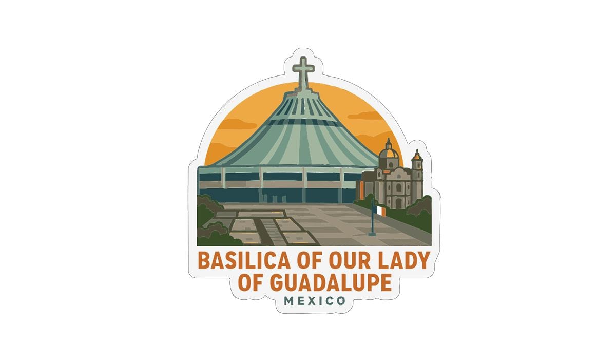 the Basilica of Our Lady of Guadalupe, a significant religious and historical landmark in Mexico.