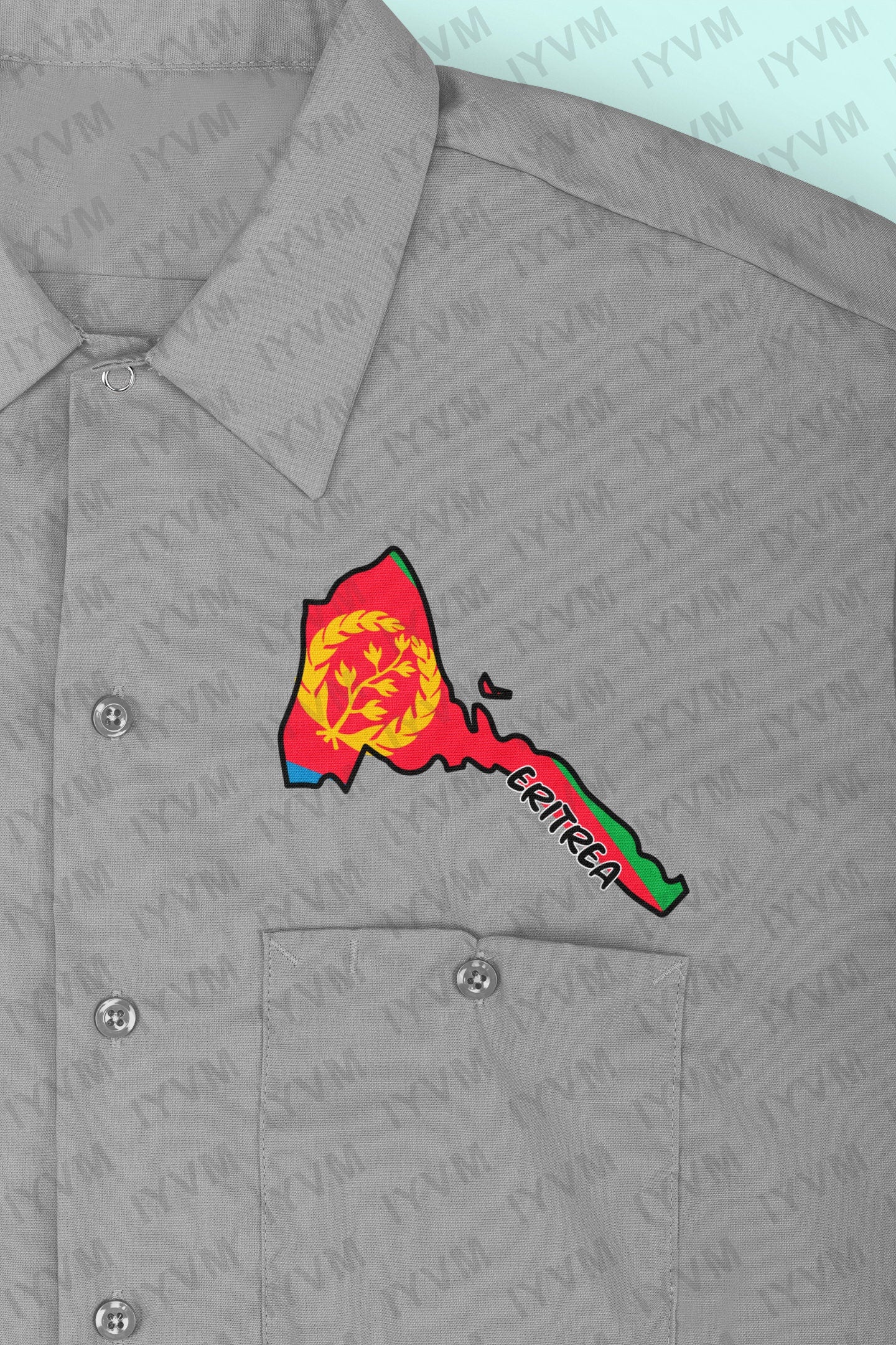Eritrea Map Iron On Heat Transfer Vinyl HTV / State of Eritrea / Asmara / Tigrinya / Eritrean