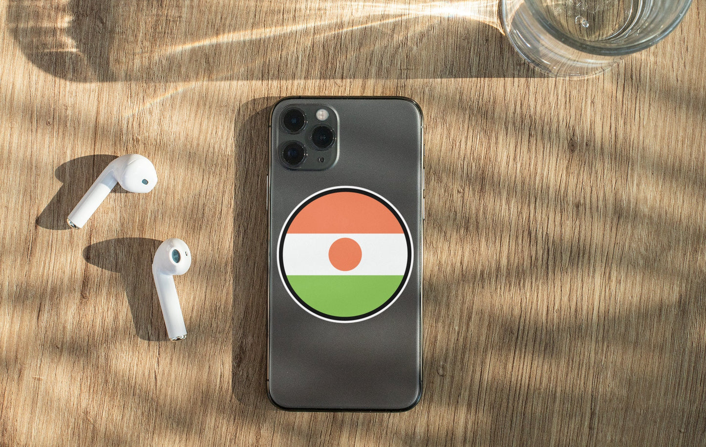 Niger Flag Circle Sticker Decal