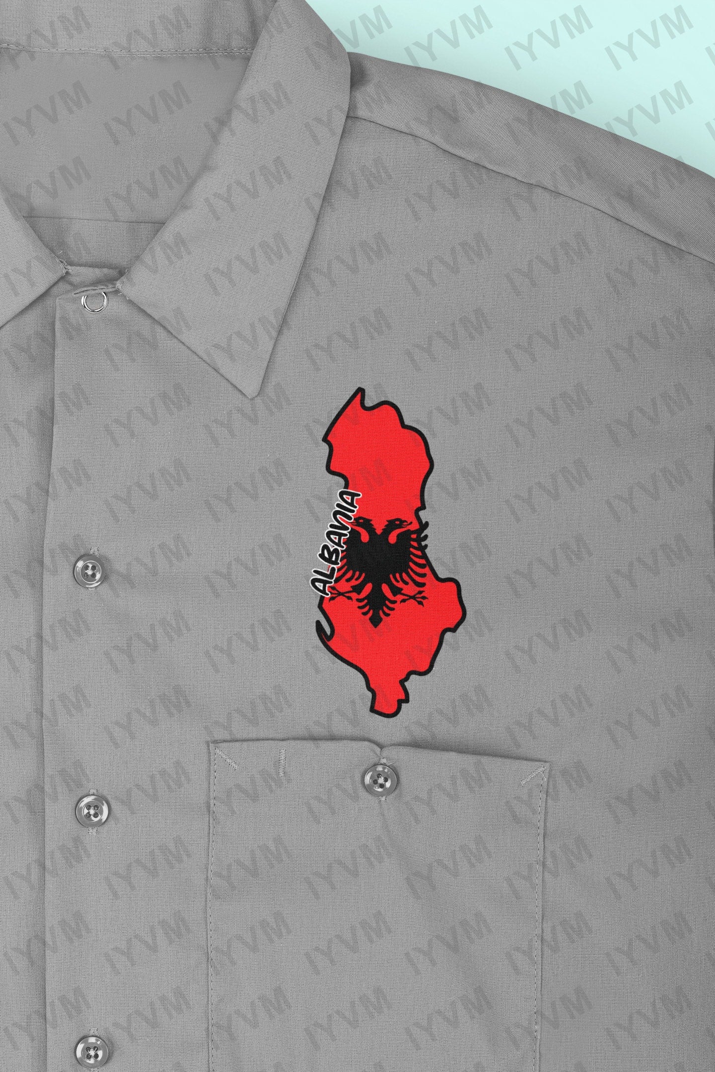 Albania Map Iron On Heat Transfer Vinyl HTV / Tirana / Ti Shqipëri, më jep nder, më jep emrin Shqipëtar / Albanian