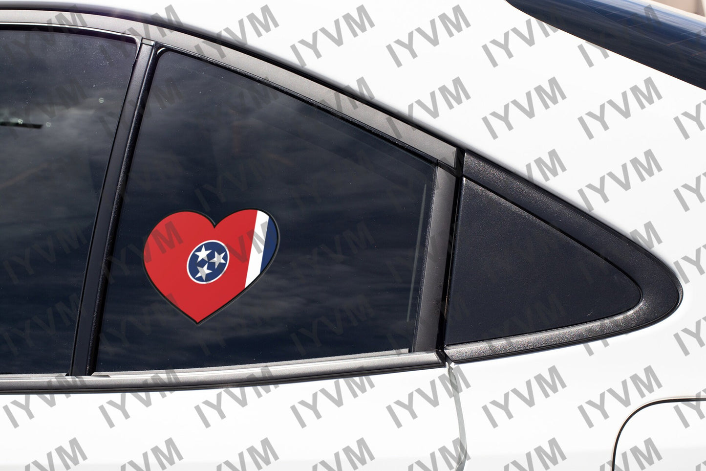 State of Tennessee Flag Heart Sticker Decal  USA Tennessee State  Nashville  The Volunteer State  Big Bend State  Butternut State /