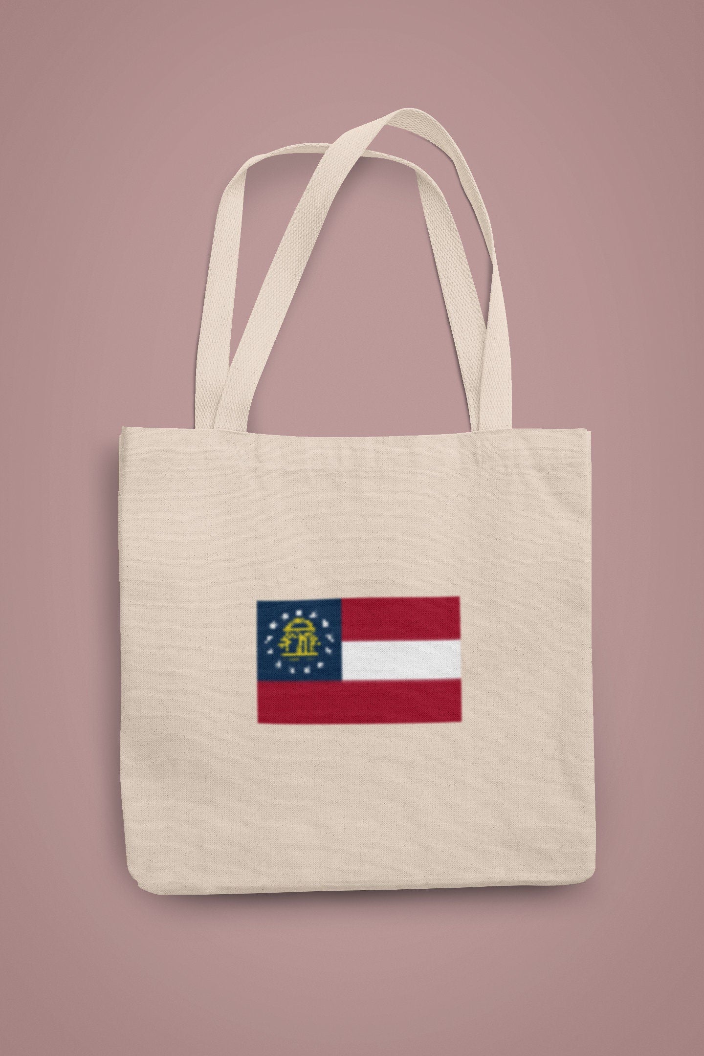 State of Georgia Flag Iron On Heat Transfer Vinyl HTV  Georgia State  Atlanta  The Peach State  Cracker State  Empire State of the South