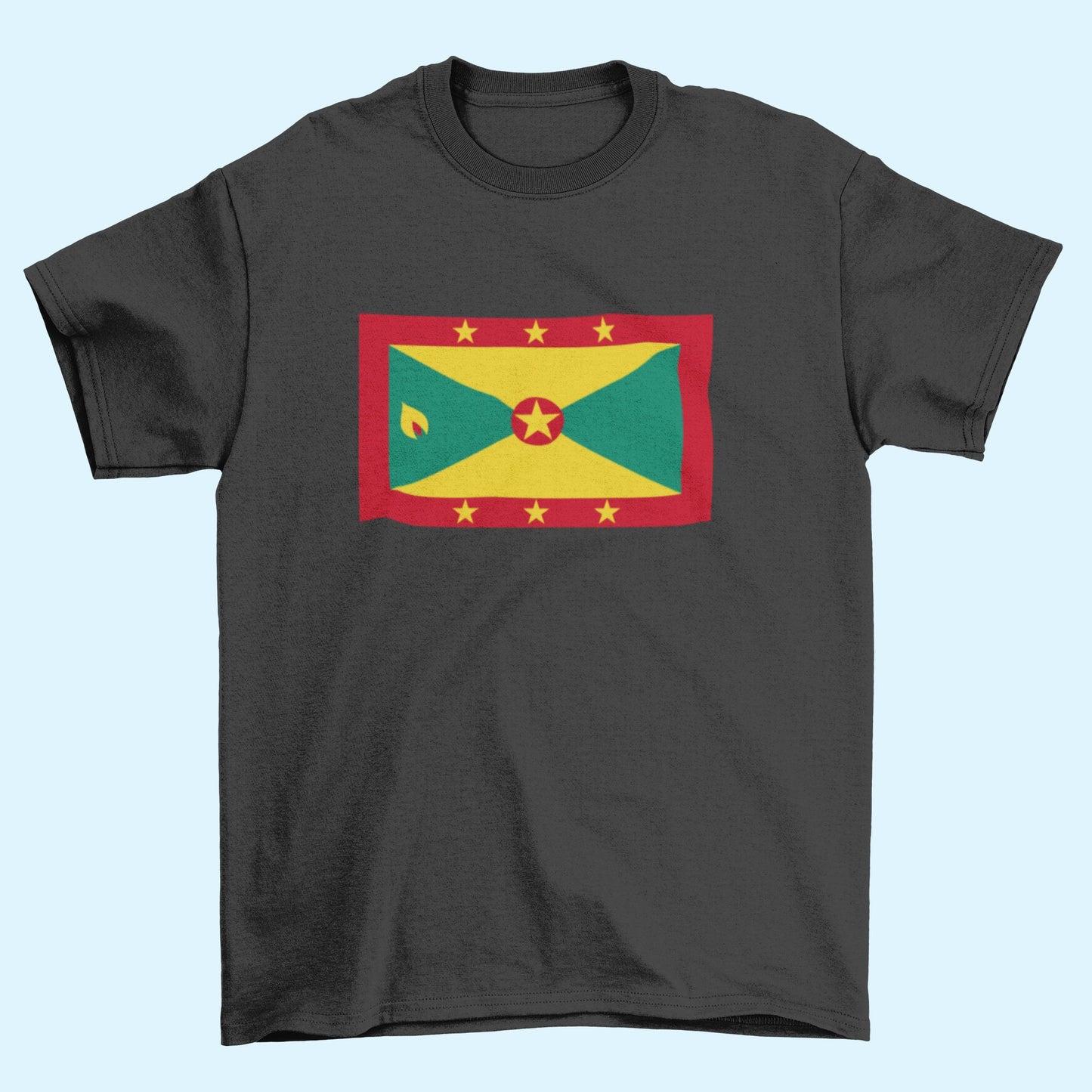 Grenada Flag Iron On Heat Transfer Vinyl HTV Gwenad Grenadian Creole French Ever Conscious of God We Aspire, Build and Advance as One People