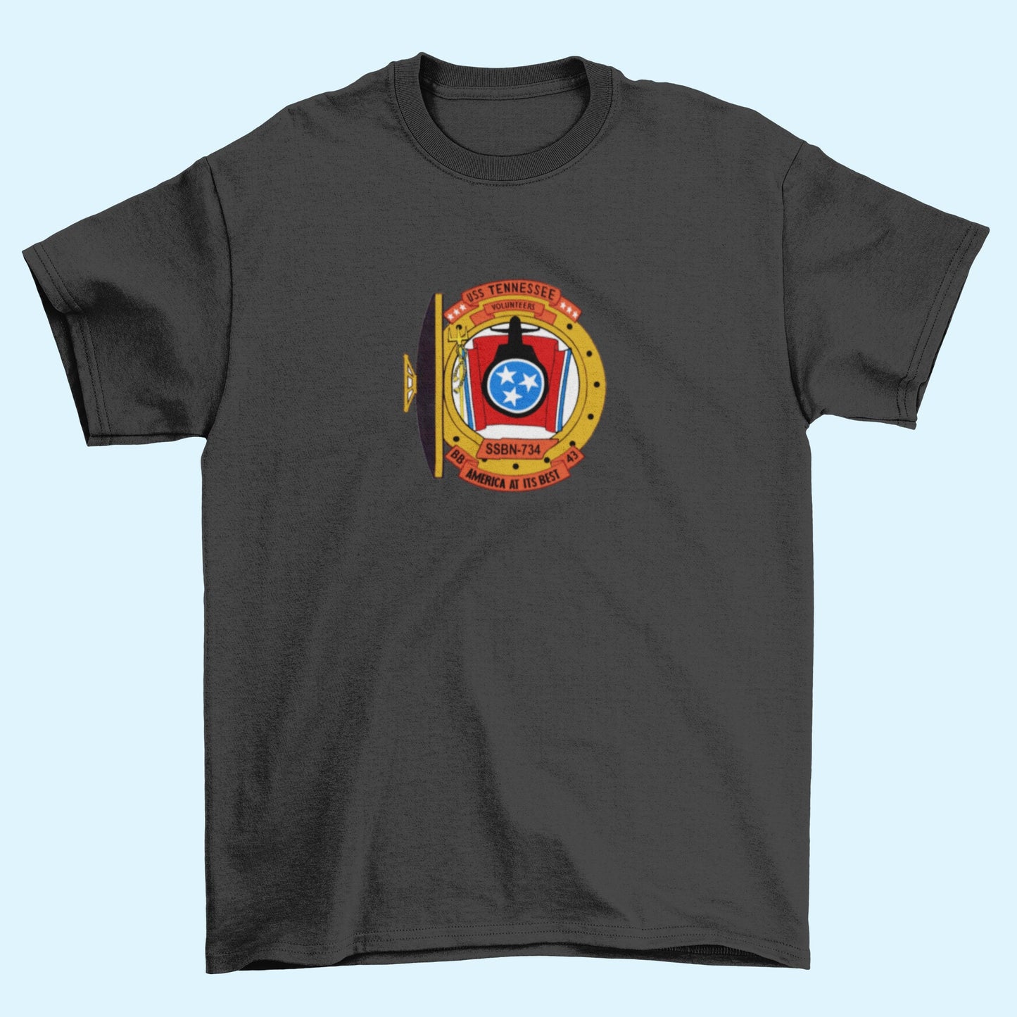 USS Tennessee SSBN-734 Badge Iron On Heat Transfer Vinyl HTV Ohio Class Ballistic missile submarine