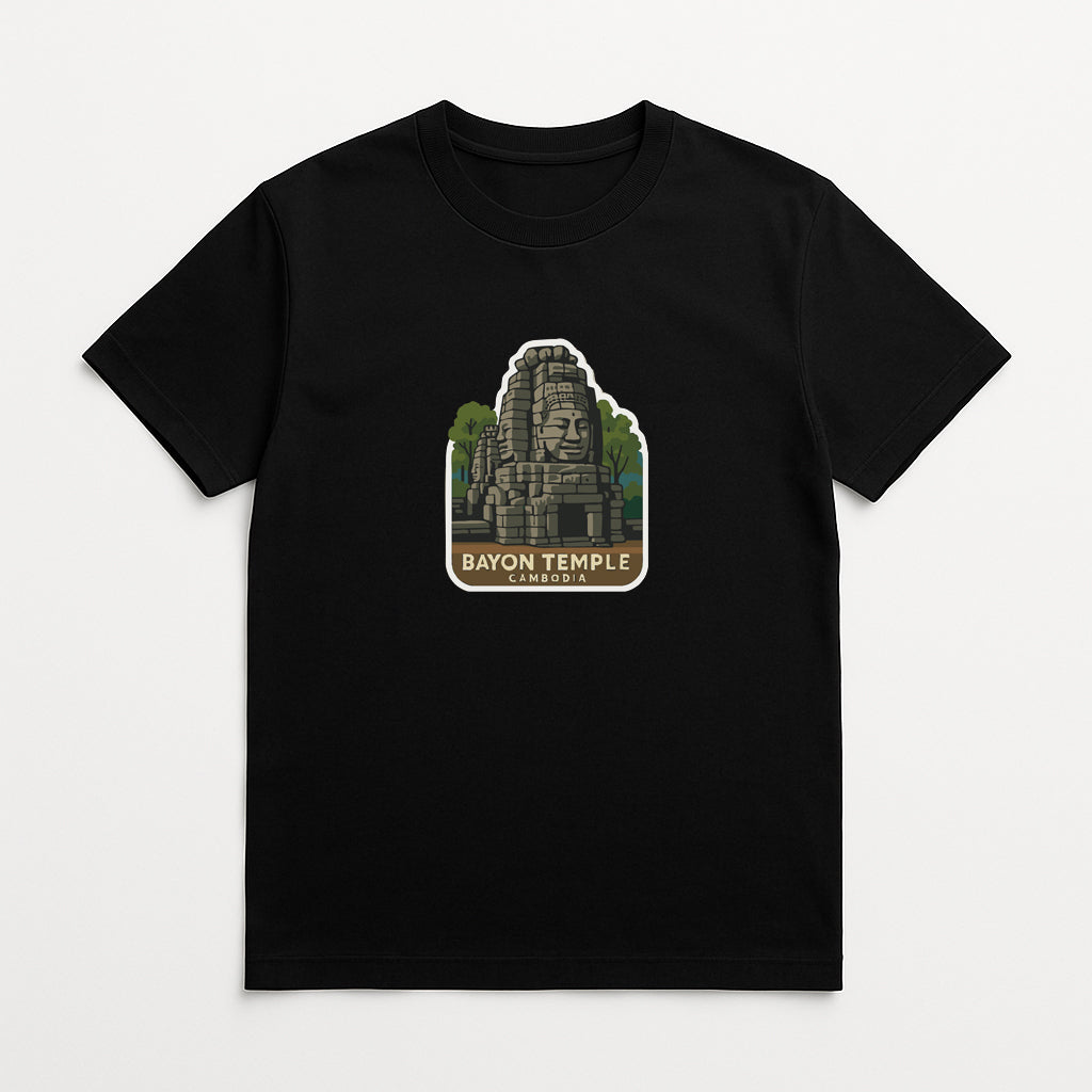 Bayon Temple Cambodia Iron On Heat Transfer Vinyl HTV Die-Cut Symbolic Landmark