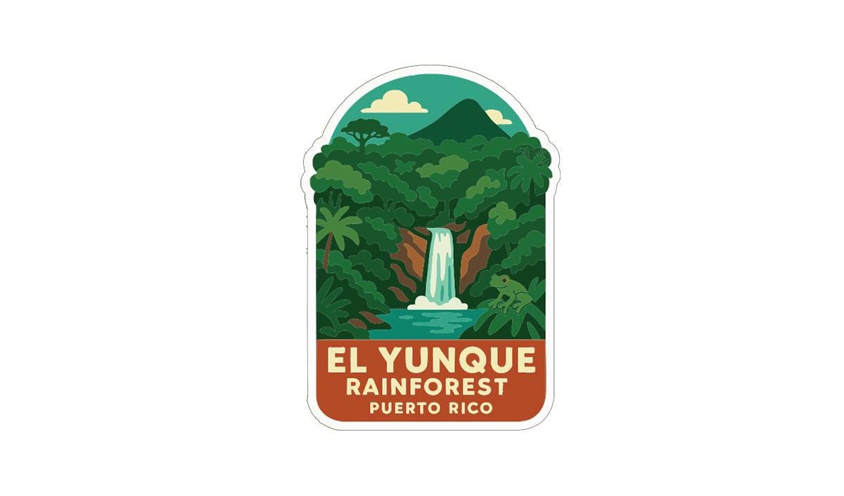 El Yunque Rainforest Puerto Rico Iron On Heat Transfer Vinyl HTV Symbolic