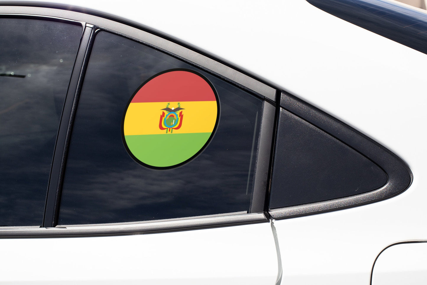 Bolivia Flag Circle Sticker Decal