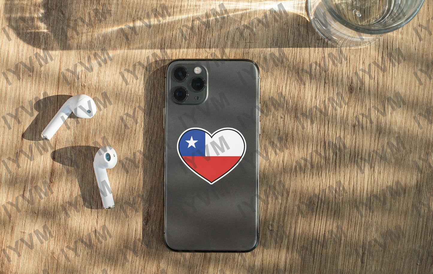 Chile Flag Sticker Decal / Republic of Chile / Por la razón o la fuerza / Santiago /