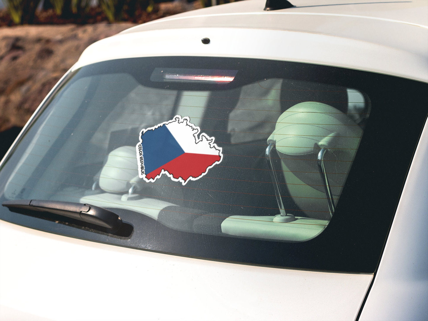 Czech Republic Map Flag Sticker Decal