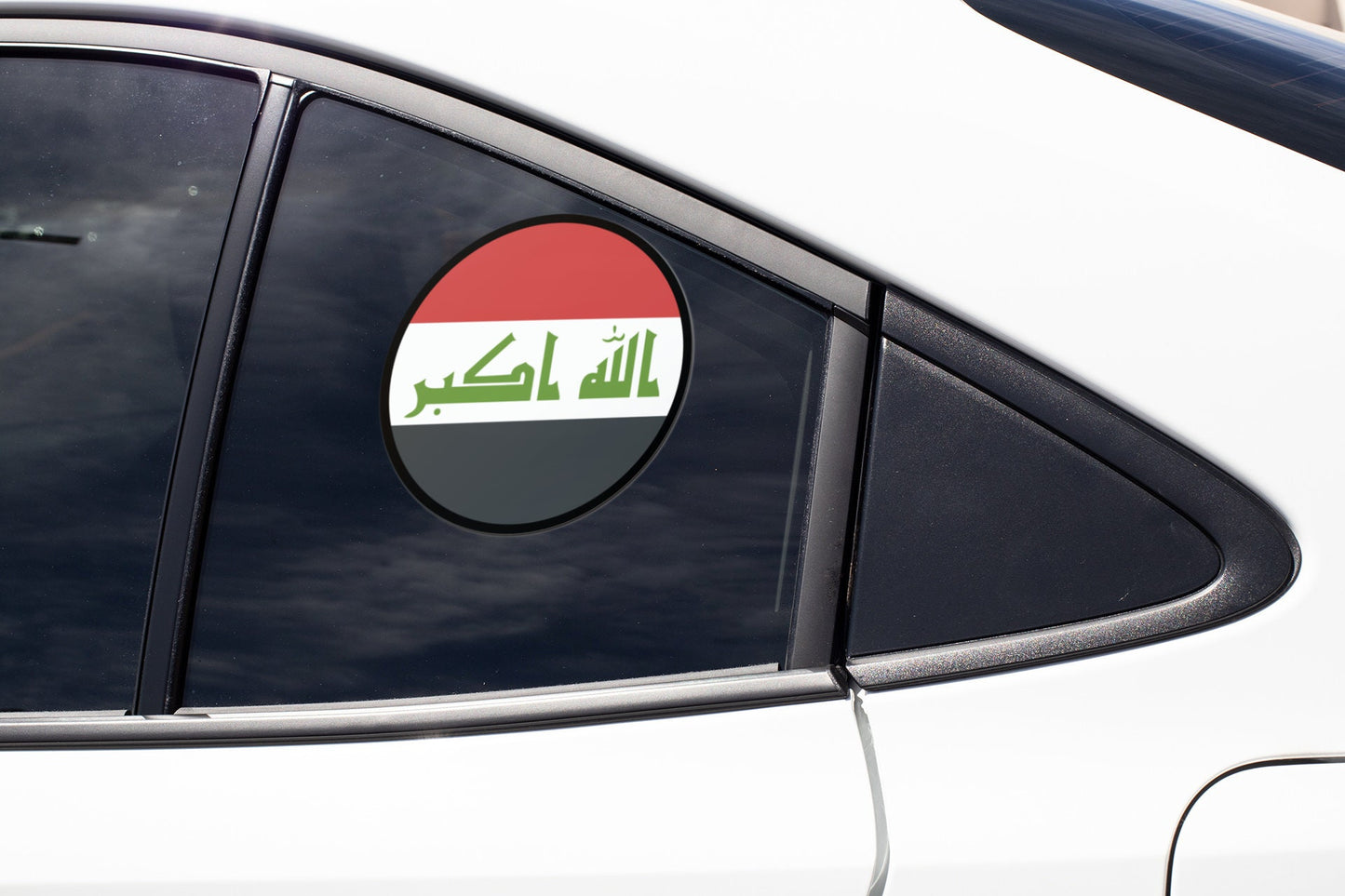 Iraq Flag Circle Sticker Decal