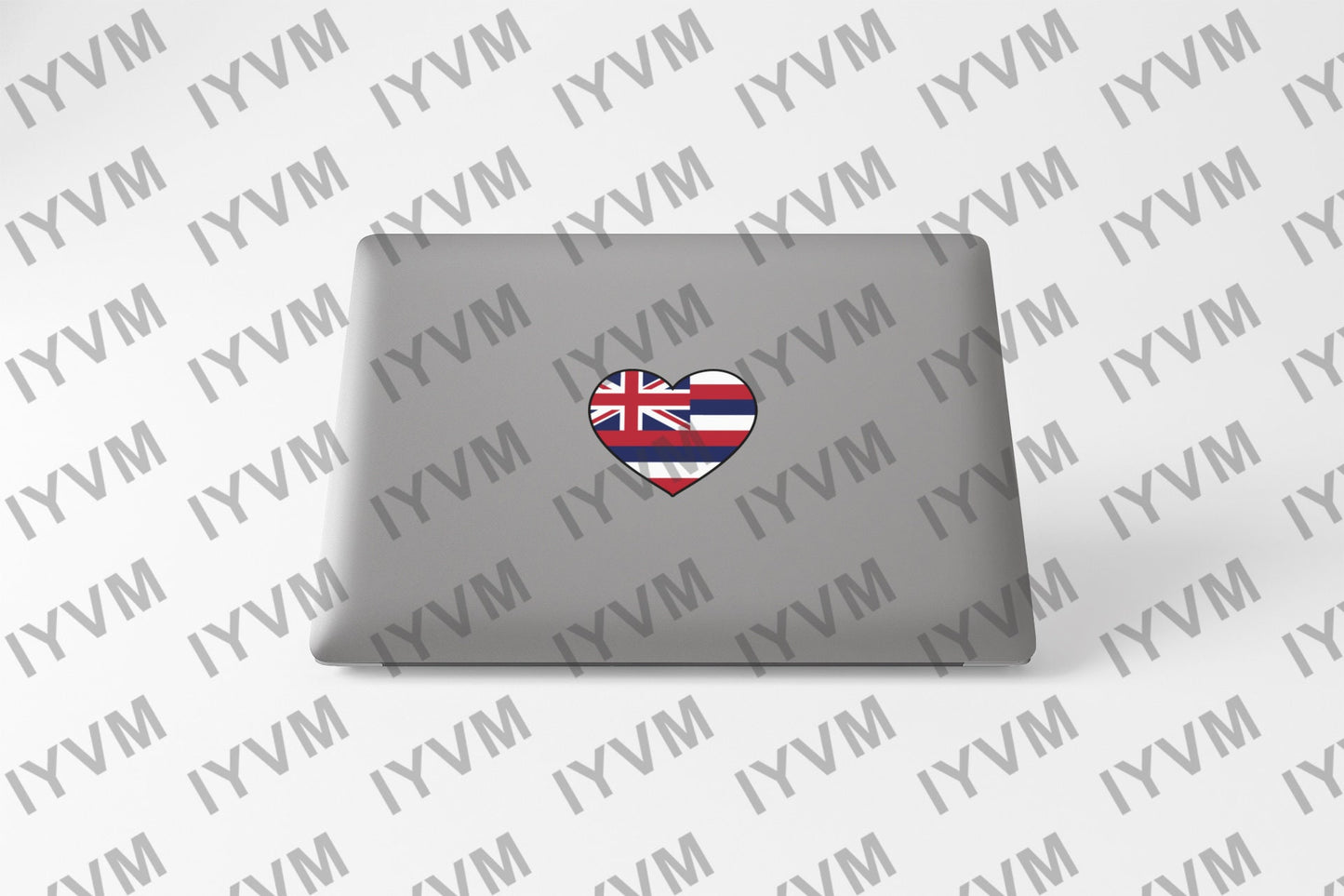 State of Hawaii Flag Heart Sticker Decal  USA Hawaii State  Honolulu  The Aloha State  Paradise of the Pacific  Pineapple State / Rainbow
