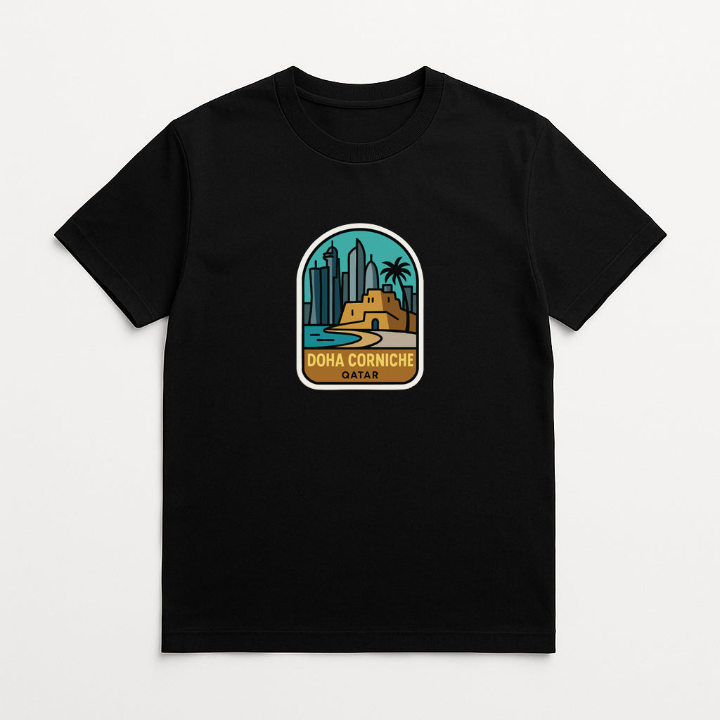 Doha Corniche Qatar Iron On Heat Transfer Vinyl HTV Die-Cut Symbolic Landmark