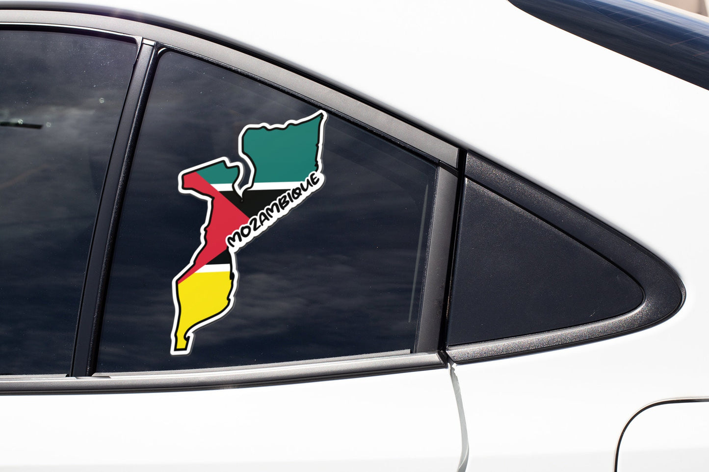 Mozambique Map Flag Sticker Decal