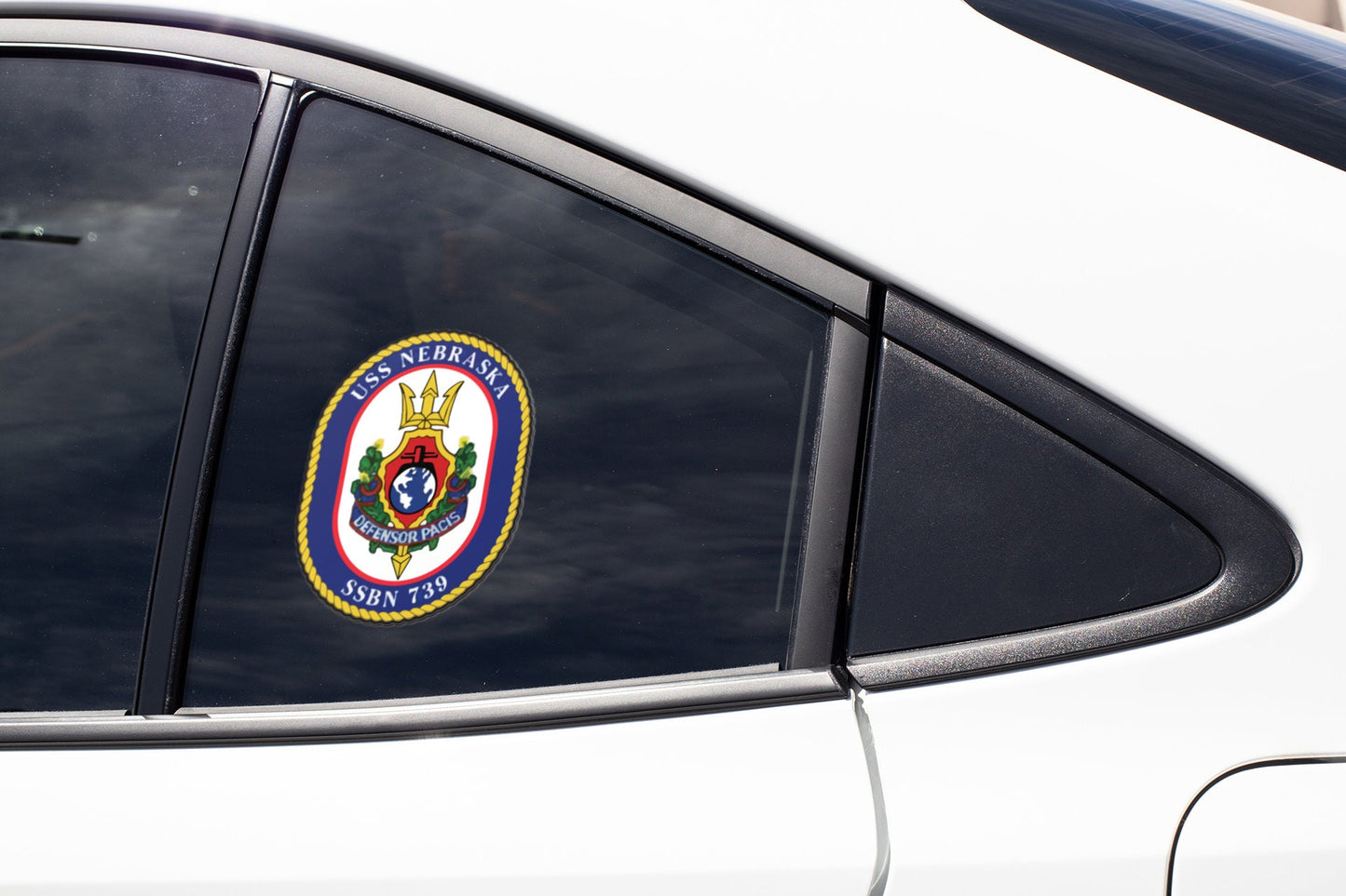 USS Nebraska SSBN-739 Badge Sticker Decal Ohio Class Ballistic Missile Submarine Car Sticker Bumper Sticker for Car Emblem